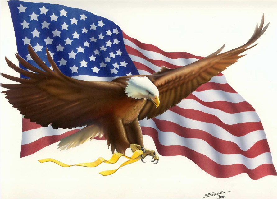 American Flag and Eagle