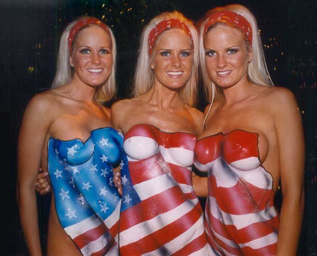 Nicole, Erica and Jaclyn Dahm, American triplet models