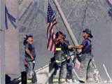 Flag raising on the WTC